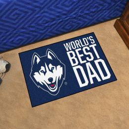 University of Connecticut Worlds Best Dad Starter Doormat - 19" x 30"