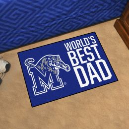 Memphis  Tigers World's Best Dad Starter Doormat - 19x30