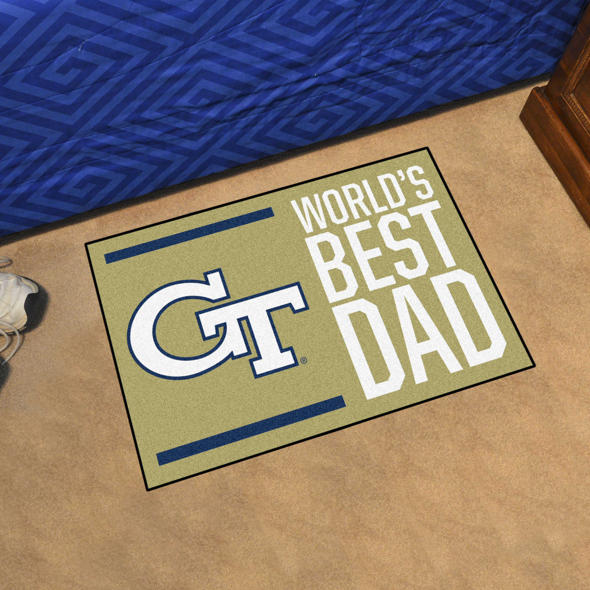 Georgia Tech  Yellow Jackets World's Best Dad Starter Doormat - 19x30