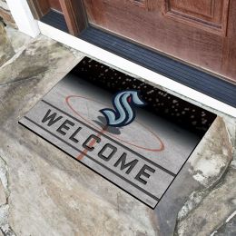 Seattle Kraken Flocked Rubber Doormat - 18 x 30