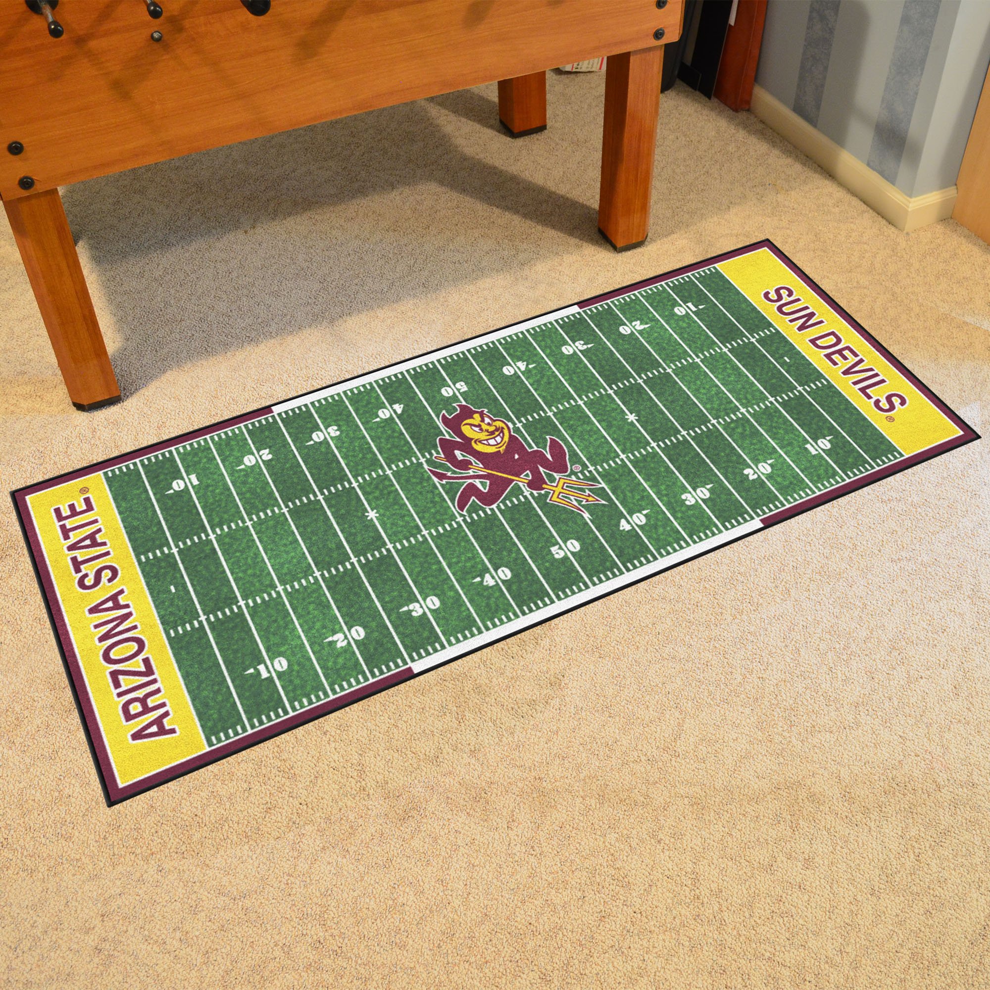 Arizona State Football Field Runner Nylon 30 x 72