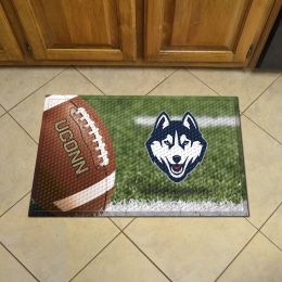 UConn Huskies Football Scrapper Mat - 19 x 30 Rubber