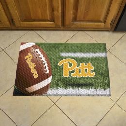 Pitt Panthers Football Scrapper Mat - 19 x 30 Rubber