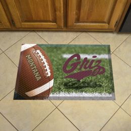 Montana Grizzlies Football Scrapper Mat - 19 x 30 Rubber