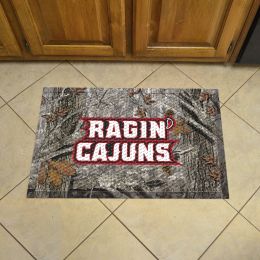 Louisiana-Lafayette Ragin' Cajuns Camo Scrapper Mat - 19 x 30 Rubber