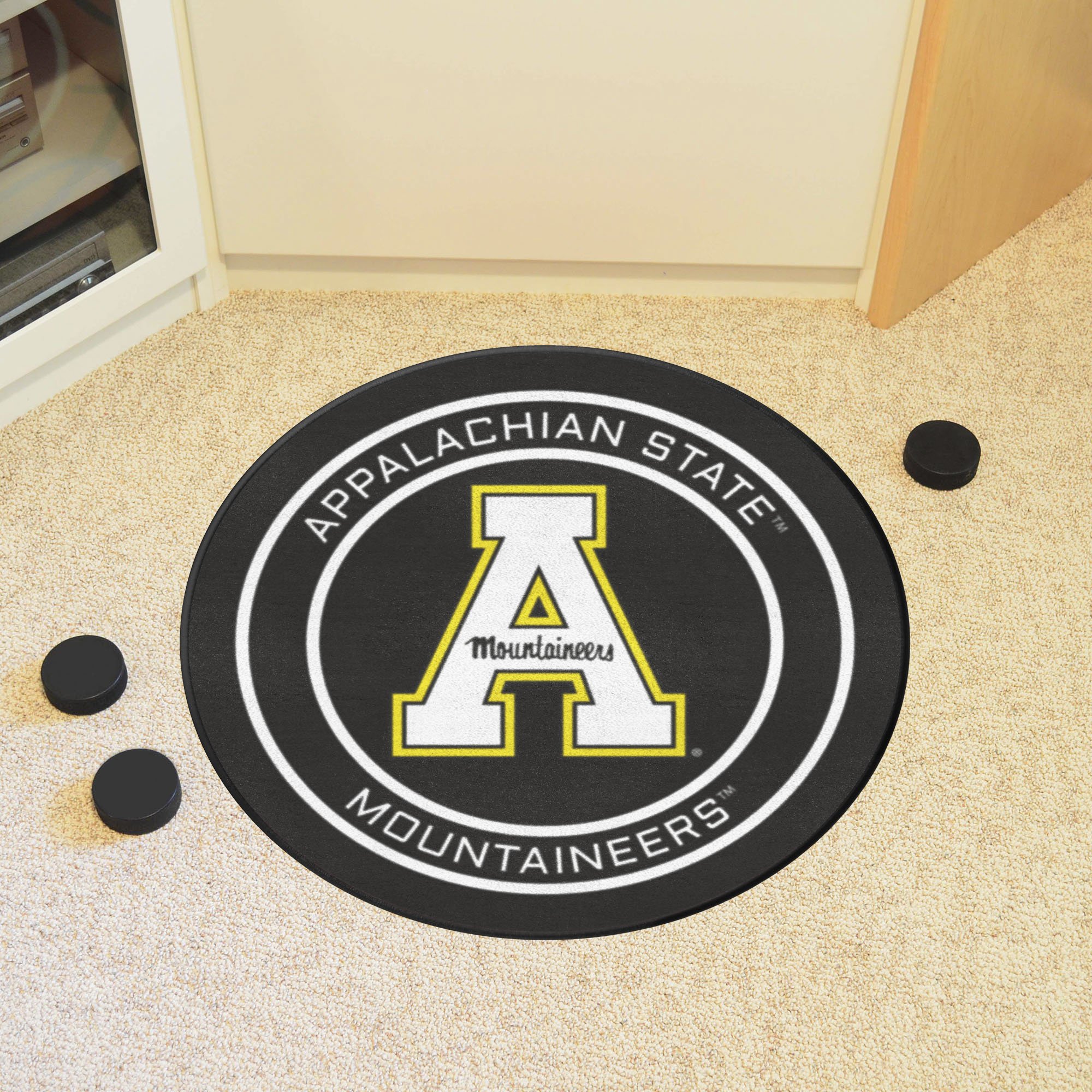 Appalachian State Mountaineers Hockey Puck Shaped Area Rug