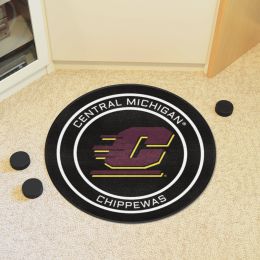 Central Michigan Chippewas Hockey Puck Shaped Area Rug