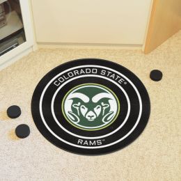 Colorado State Rams Hockey Puck Shaped Area Rug