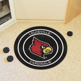 Louisville Cardinals Hockey Puck Shaped Area Rug