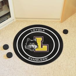 Loyola Chicago Ramblers Hockey Puck Shaped Area Rug