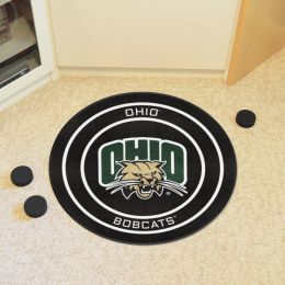Ohio Bobcats Hockey Puck Shaped Area Rug