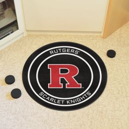 Rutgers Scarlett Knights Hockey Puck Shaped Area Rug