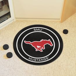 SMU Mustangs Hockey Puck Shaped Area Rug