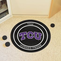 TCU Horned Frogs Hockey Puck Shaped Area Rug