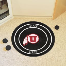 Utah Utes Hockey Puck Shaped Area Rug