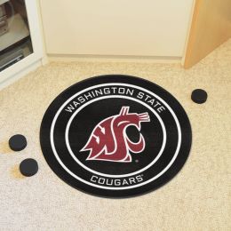 Washington State Cougars Hockey Puck Shaped Area Rug