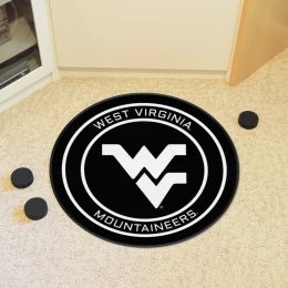 West Virginia Mountaineers Hockey Puck Shaped Area Rug