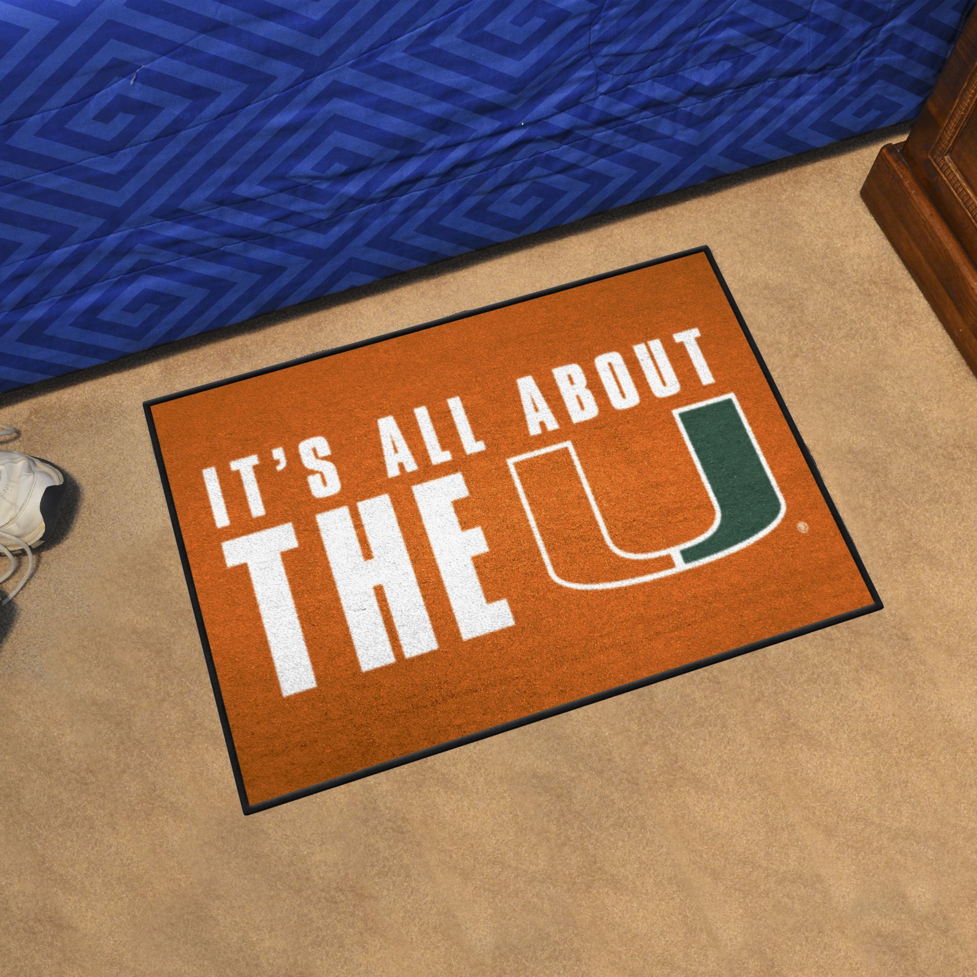Miami Hurricanes Starter Mat Slogan 19 x 30