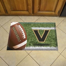 Vanderbilt Commodores Football Scrapper Mat - 19 x 30 Rubber