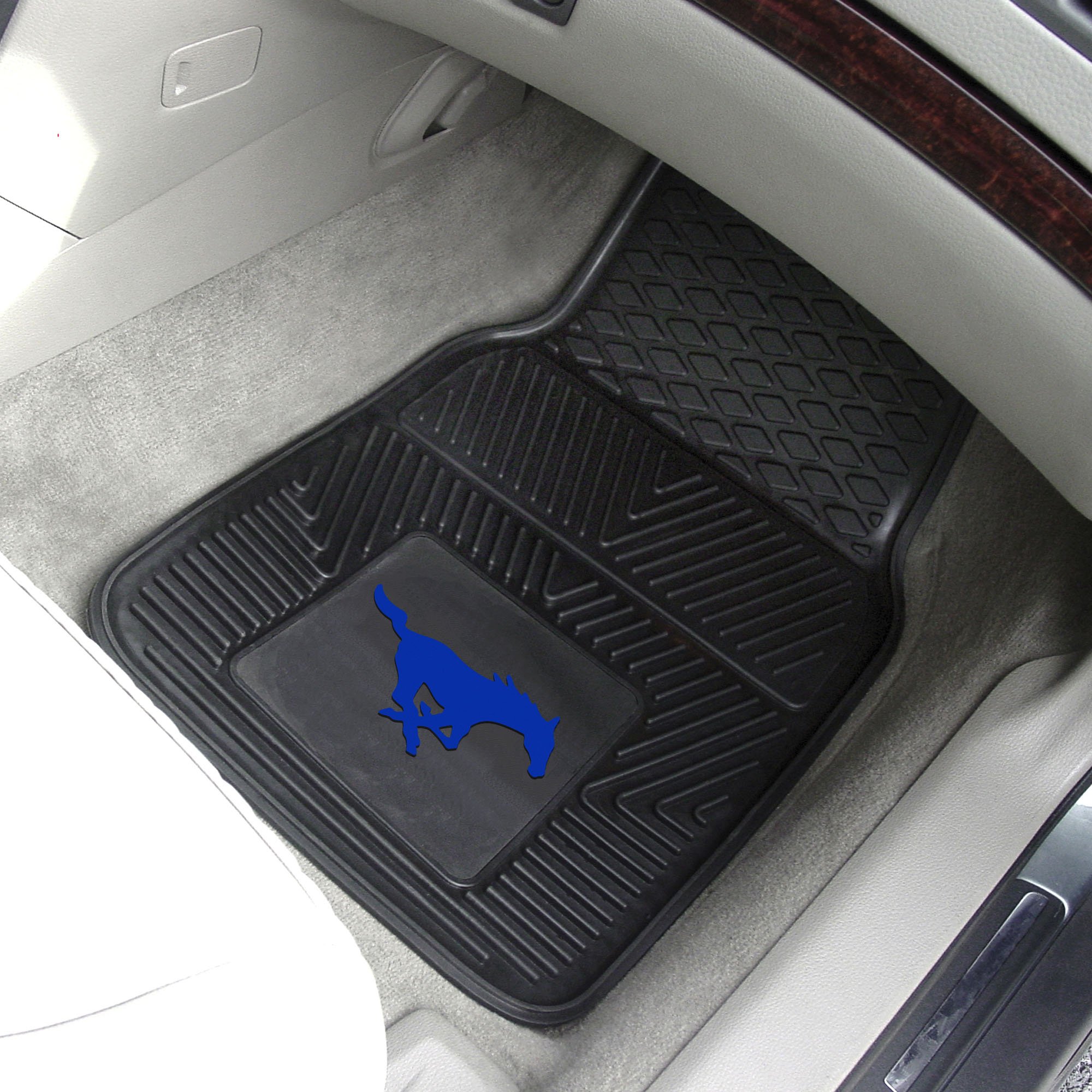 SMU Mustangs 2-pc Vinyl Car Mat Set - 18 x 27