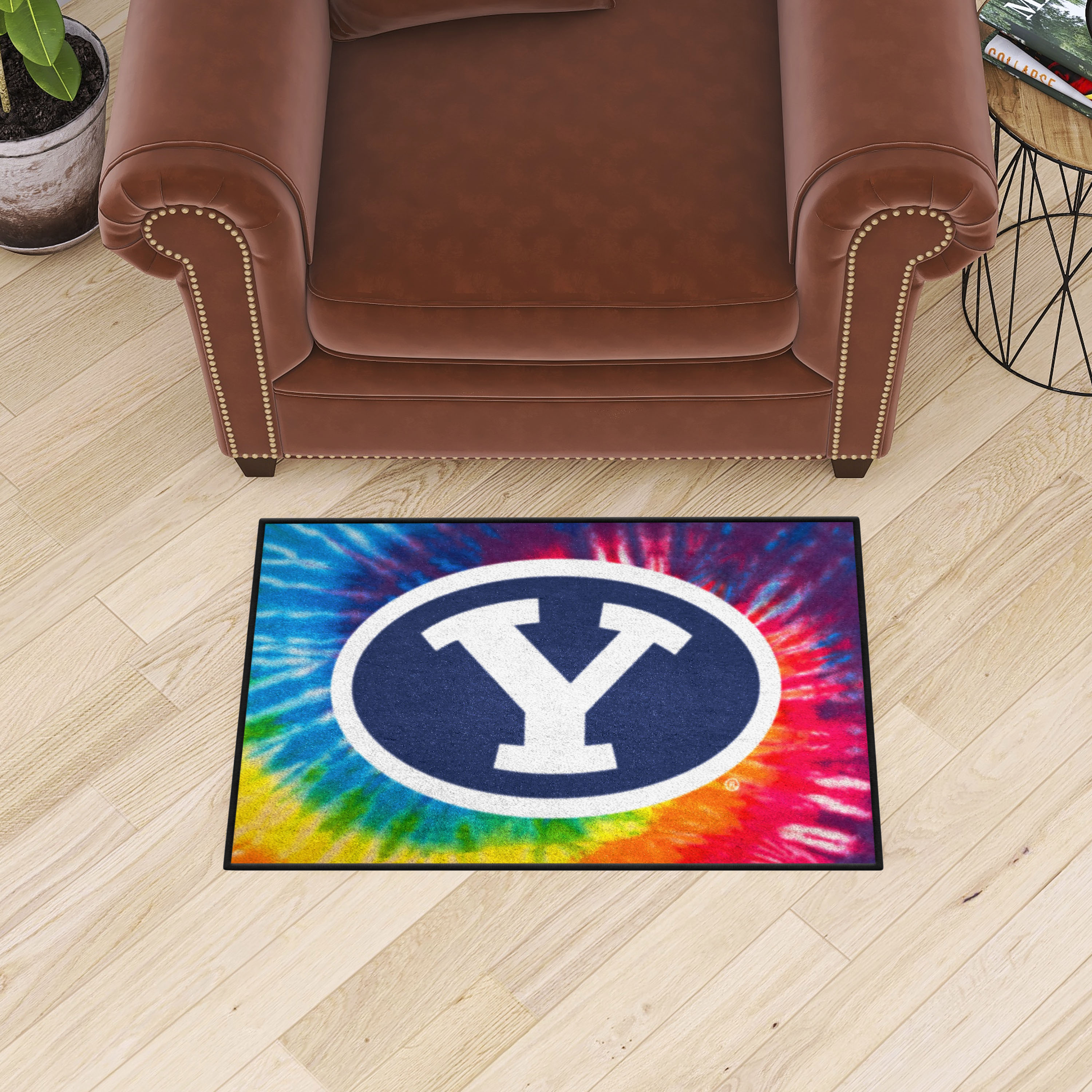 BYU Cougars Tie Dye Starter Doormat - 19 x 30
