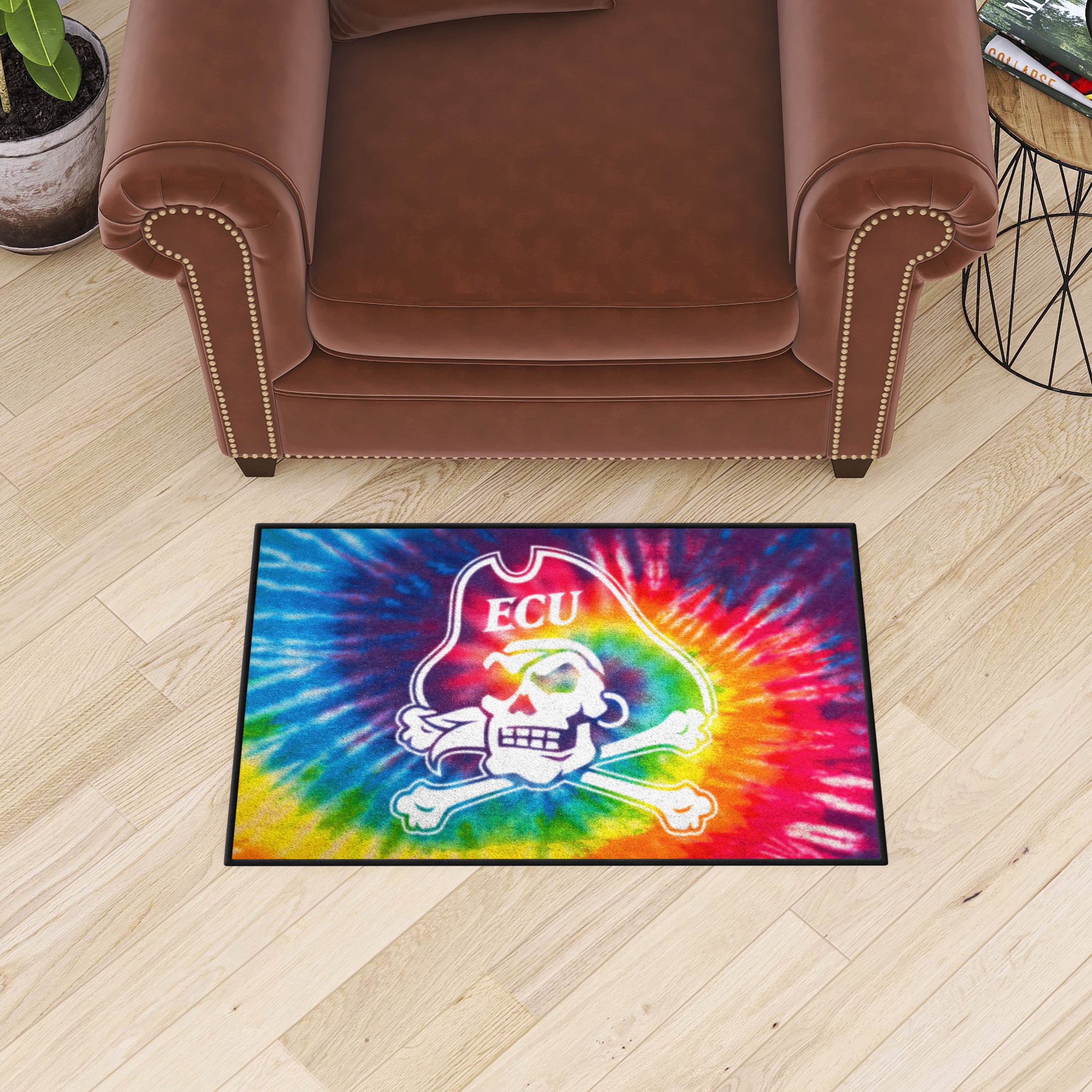 East Carolina Pirates Tie Dye Starter Doormat - 19 x 30