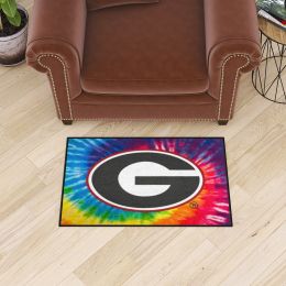 Georgia Bulldogs Tie Dye Starter Doormat - 19 x 30