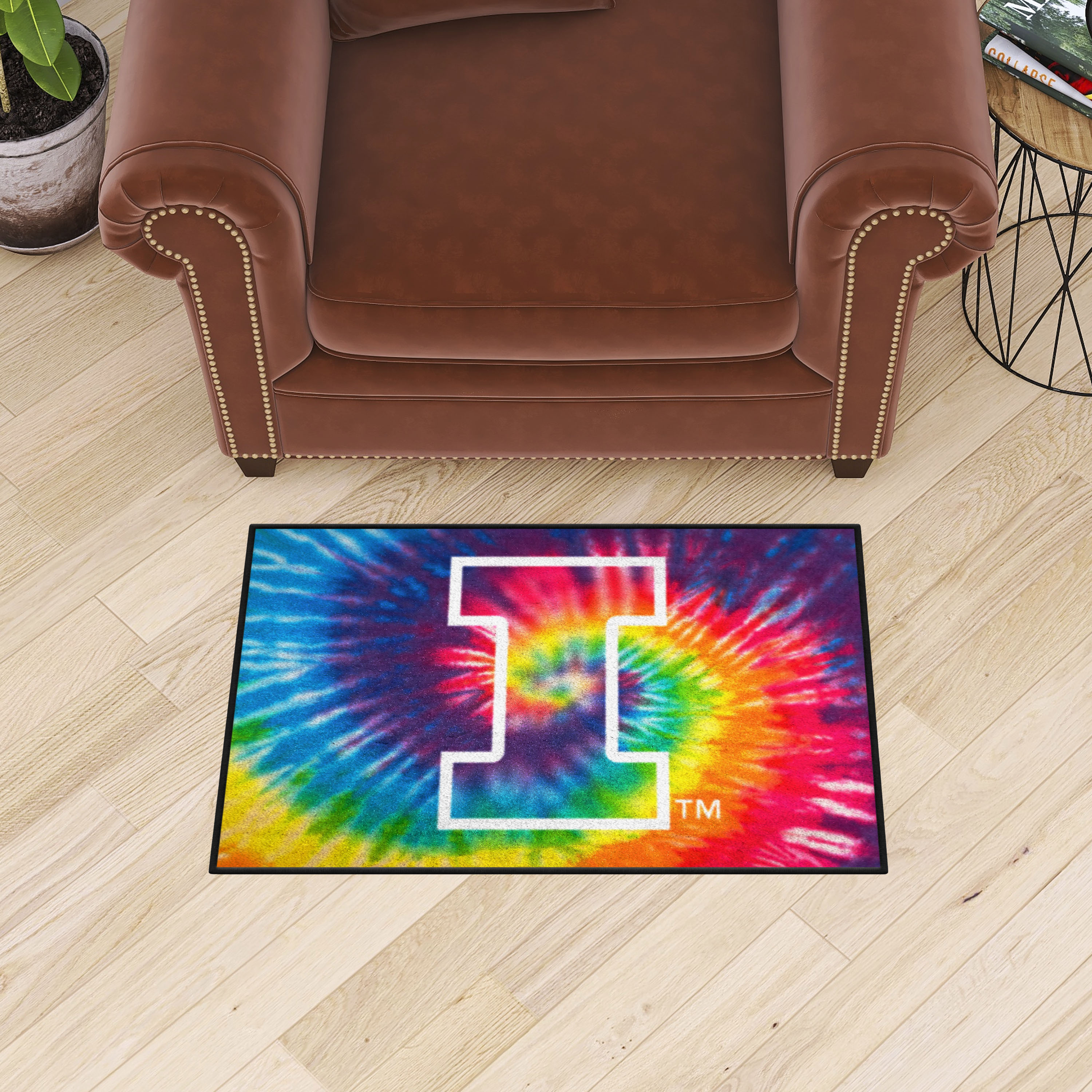 Illinois Illini Tie Dye Starter Doormat - 19 x 30