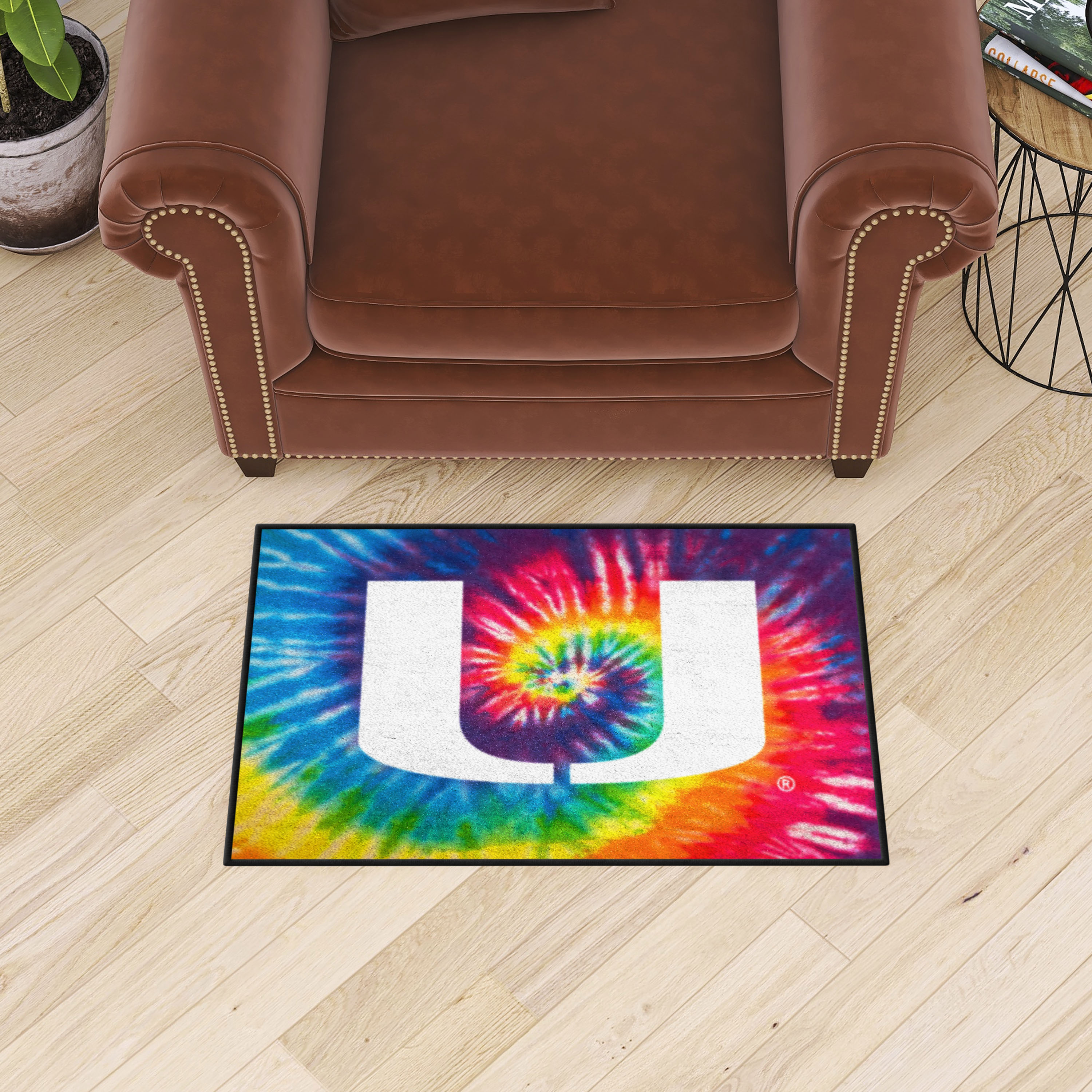 Miami Hurricanes Tie Dye Starter Doormat - 19 x 30