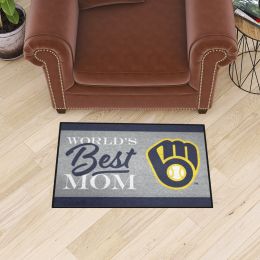 Milwaukee Brewers World's Best Mom Starter Doormat - 19 x 30