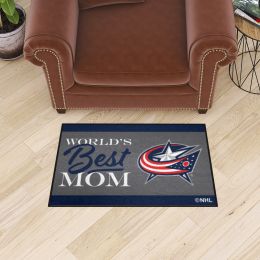 Columbus Blue Jackets World's Best Mom Starter Doormat - 19 x 30