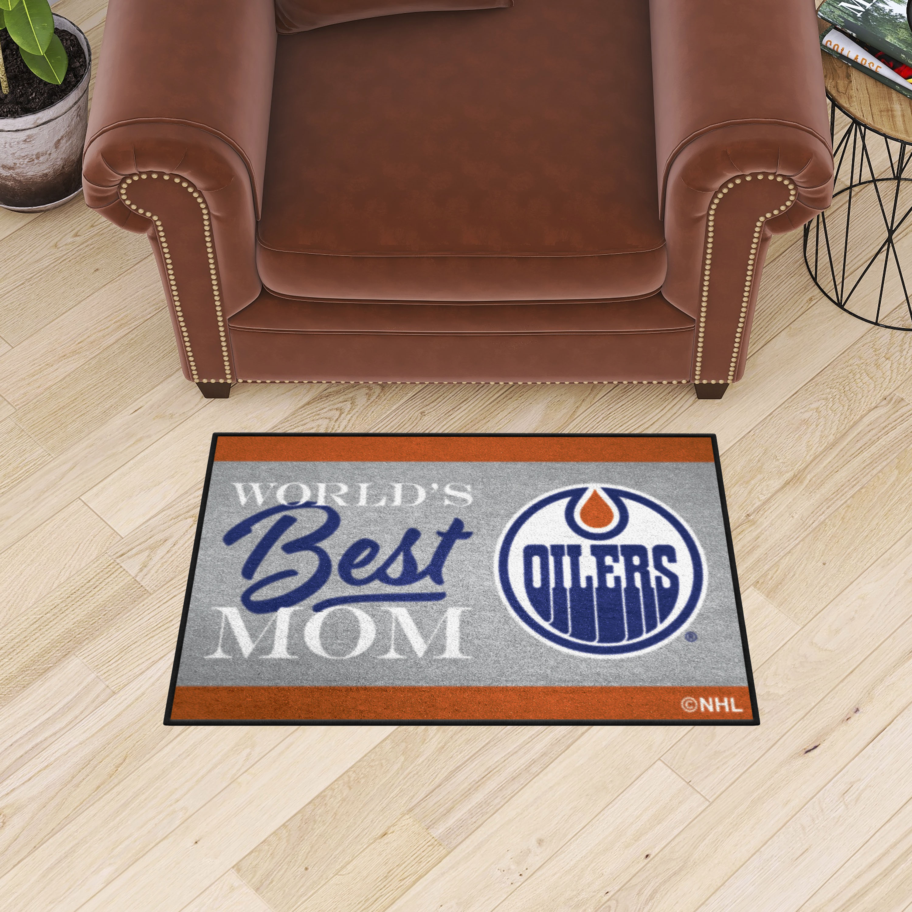 Edmonton Oilers World's Best Mom Starter Doormat - 19 x 30