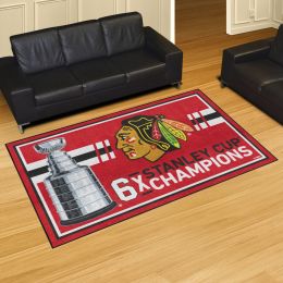 Chicago Blackhawks Area Rug - 5' x 8' Nylon