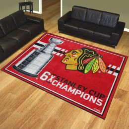 Chicago Blackhawks Area Rug - 8' x 10' Nylon