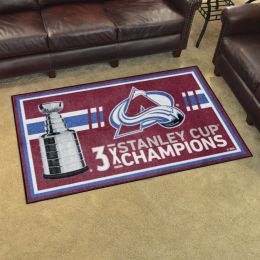 Colorado Avalanche Champion Area Rug - 4' x 6' Nylon