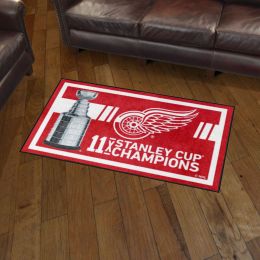 Detroit Red Wings Area Rug - Dynasty 3' x 5' Nylon