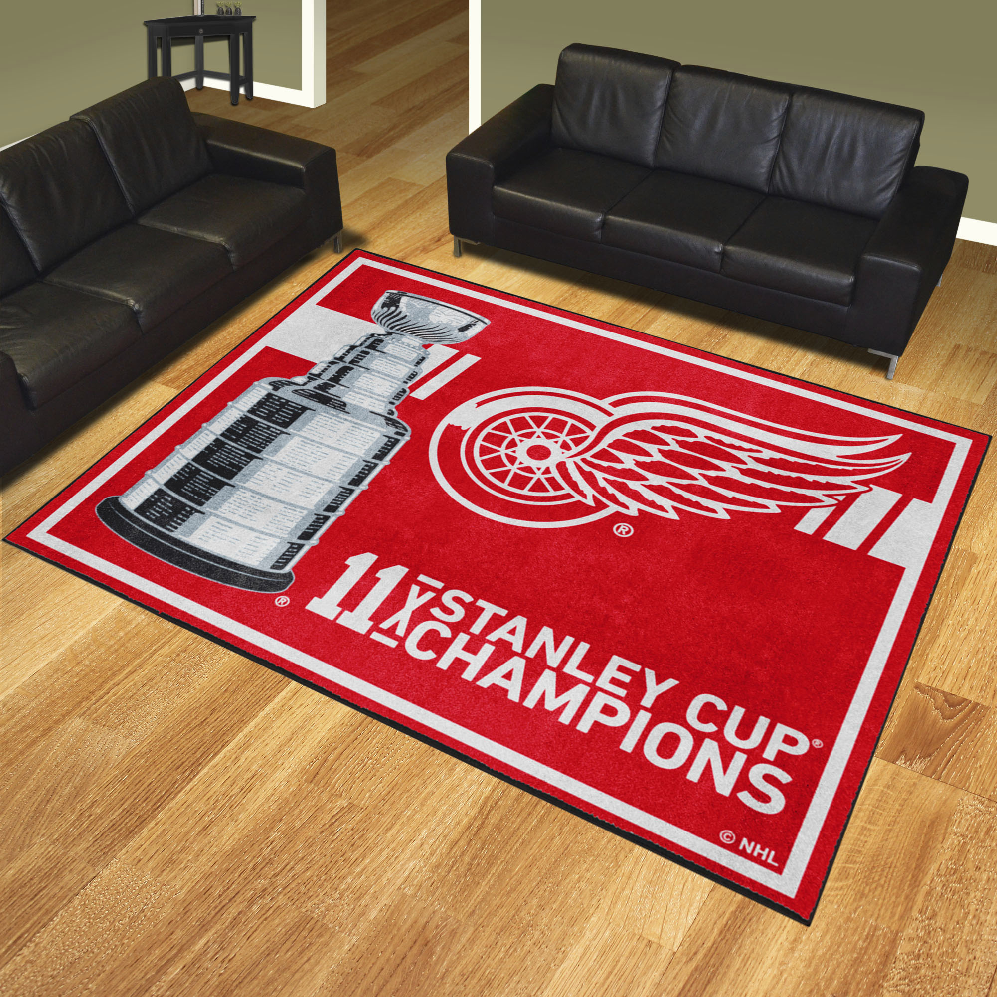 Detroit Red Wings Area Rug - 8' x 10' Nylon