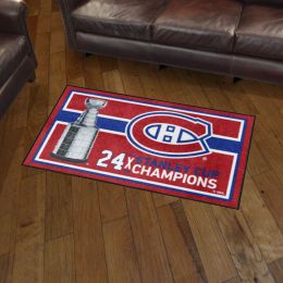 Montreal Canadiens Area Rug - Dynasty 3' x 5' Nylon