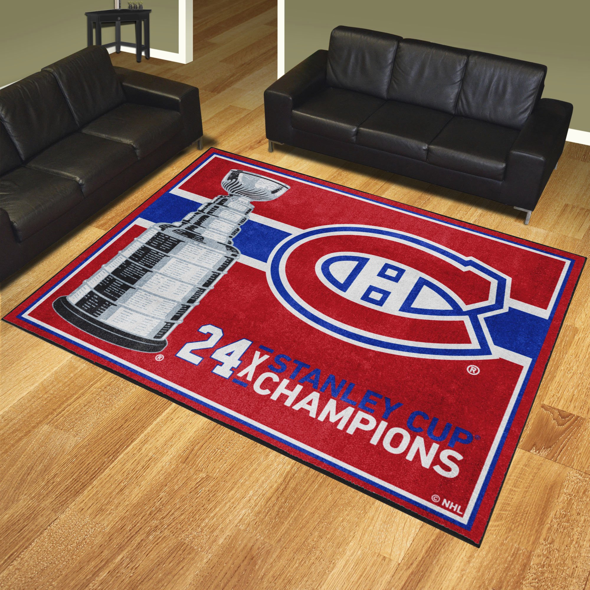Montreal Canadiens Area Rug 8' x 10' Nylon