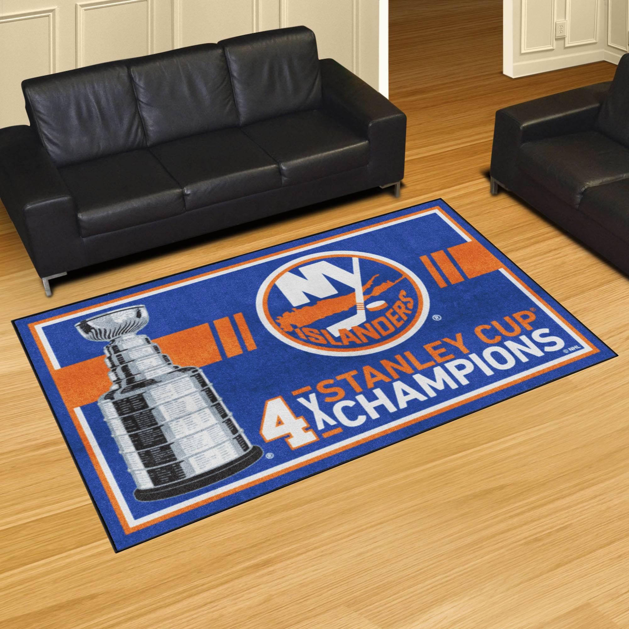 New York Islanders Area Rug - 5' x 8' Nylon