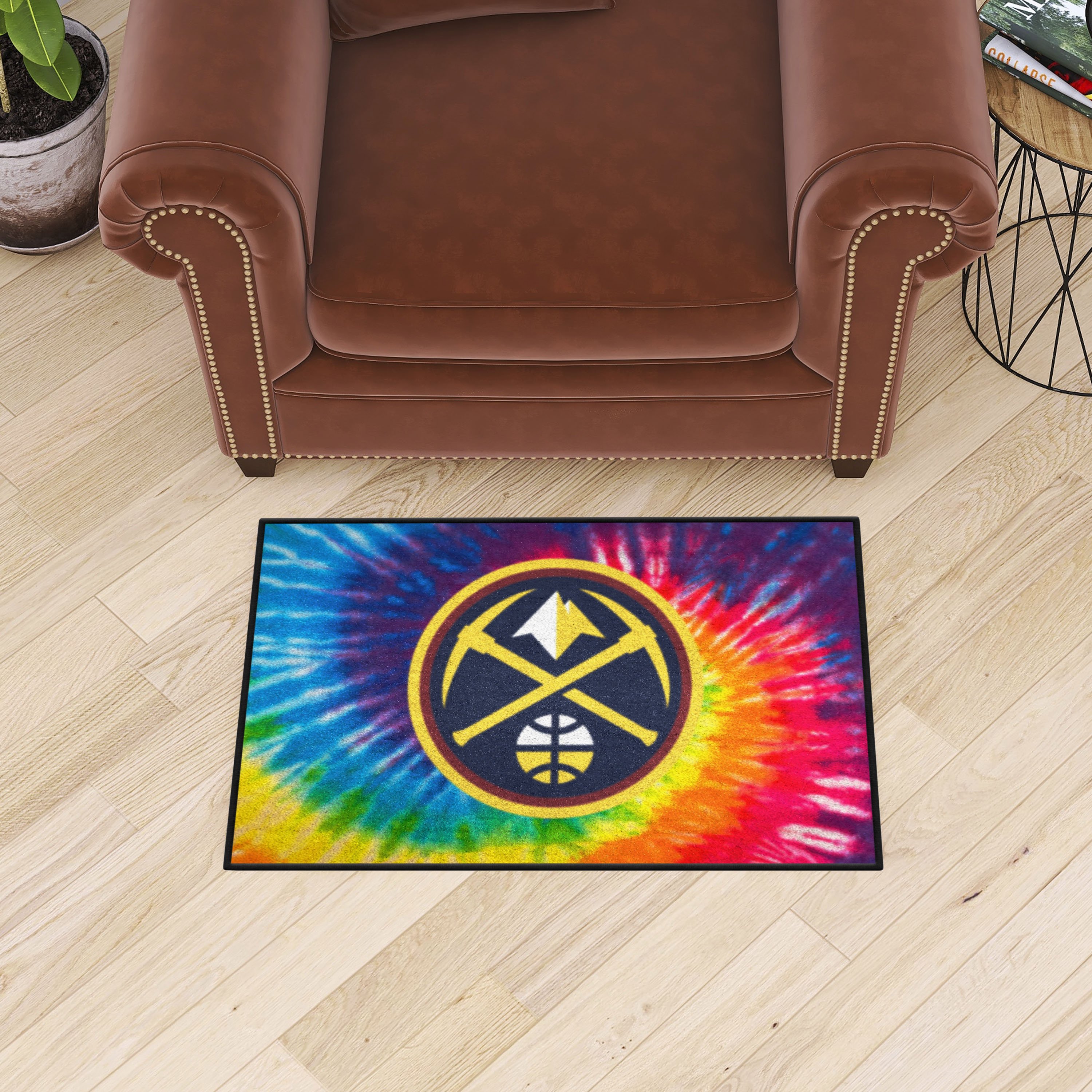 Denver Nuggets Tie Dye Starter Mat 19 x 30