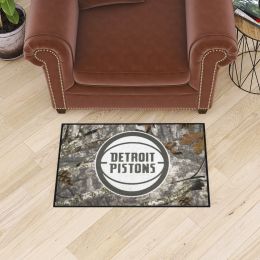 Detroit Pistons Camo Starter Mat - 19 x 30