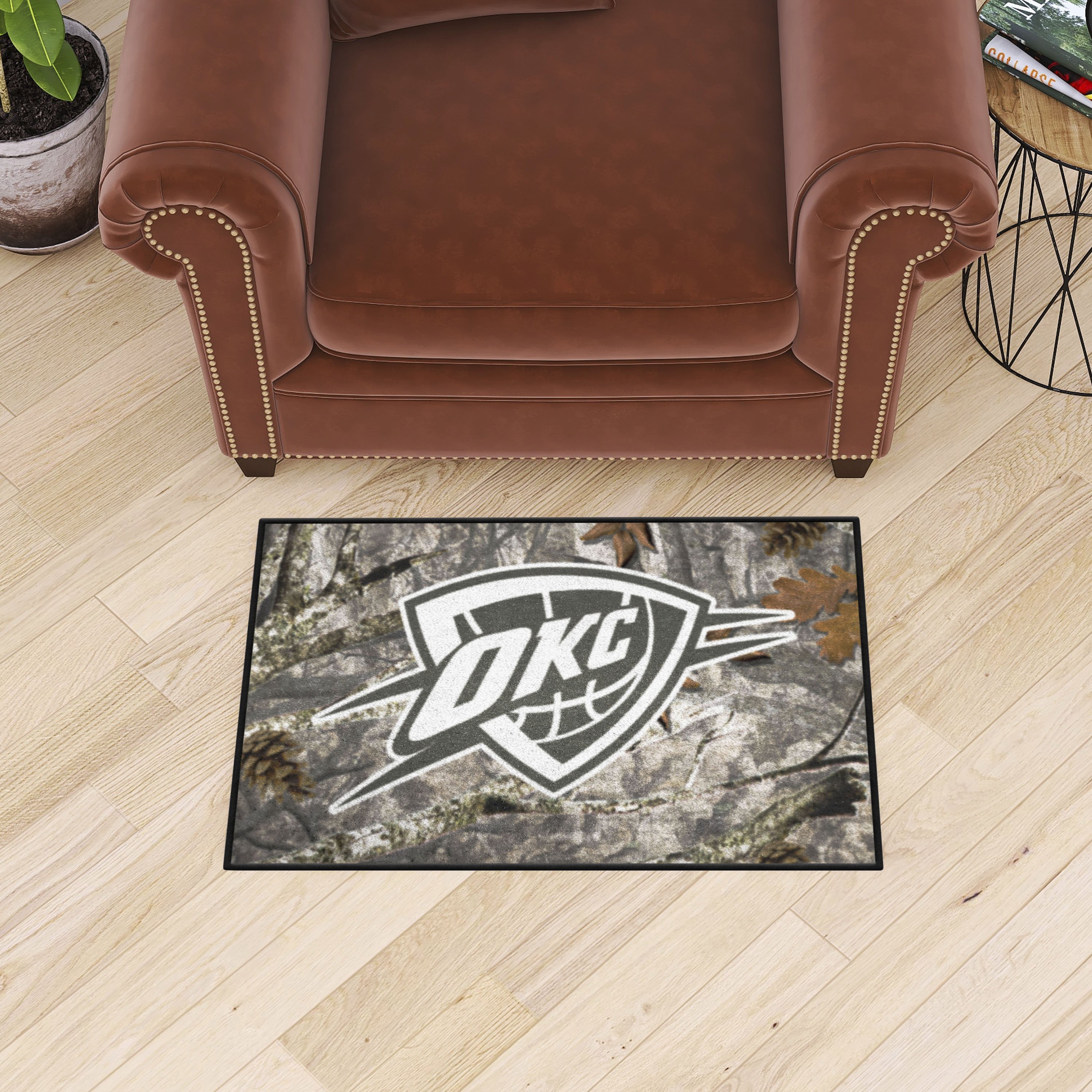 Oklahoma City Thunder Camo Starter Mat - 19 x 30