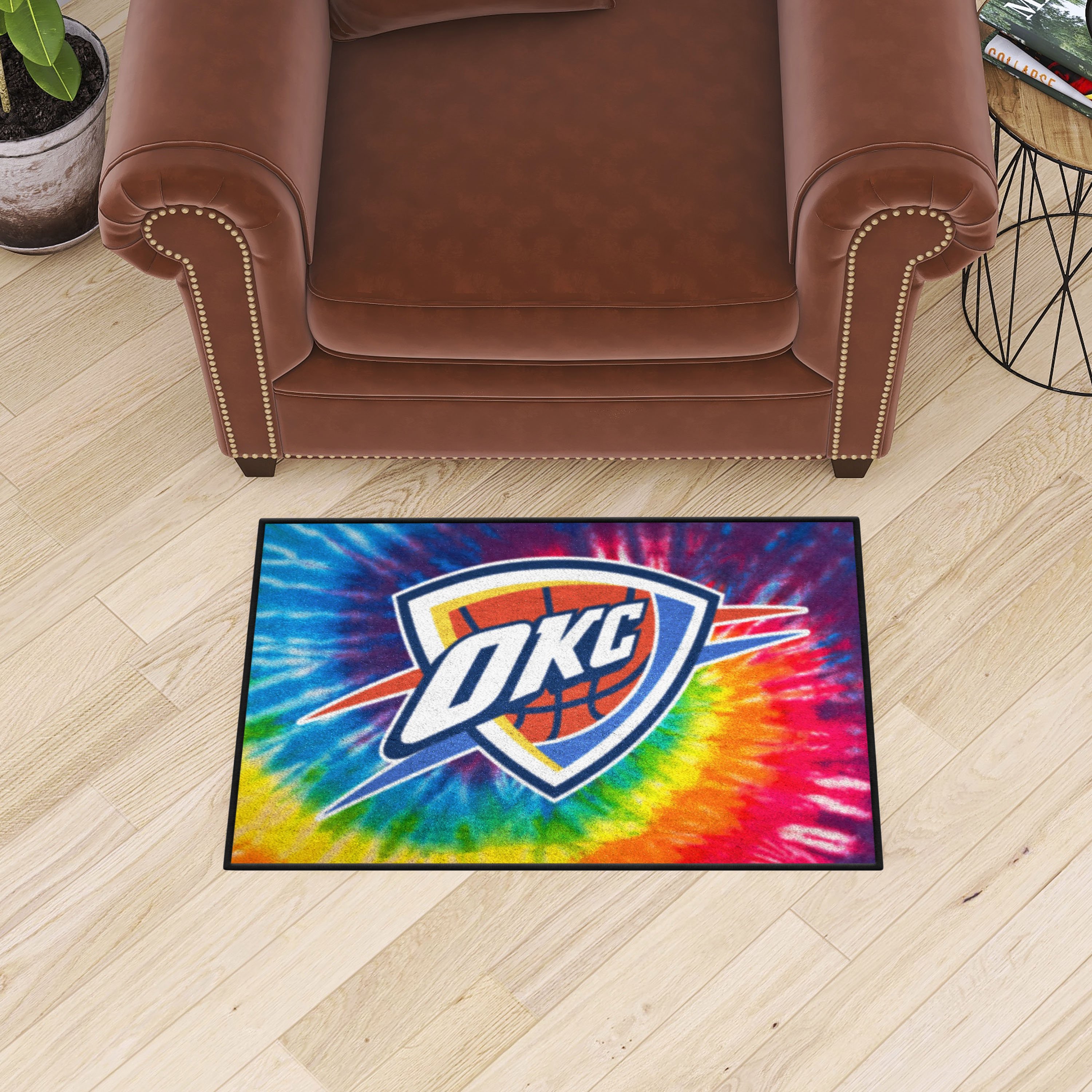 Oklahoma City Thunder Tie Dye Starter Mat - 19 x 30