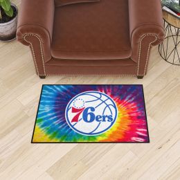 Philadelphia 76ers Tie Dye Starter Mat - 19 x 30