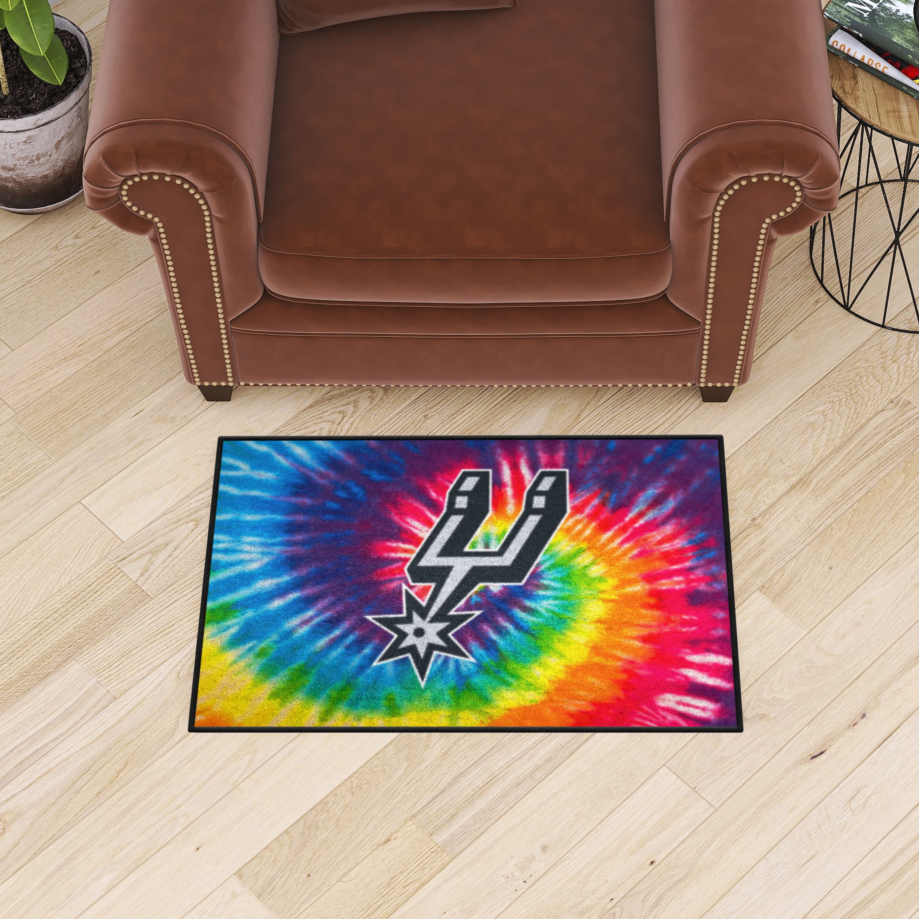 San Antonio Spurs Tie Dye Starter Mat - 19 x 30