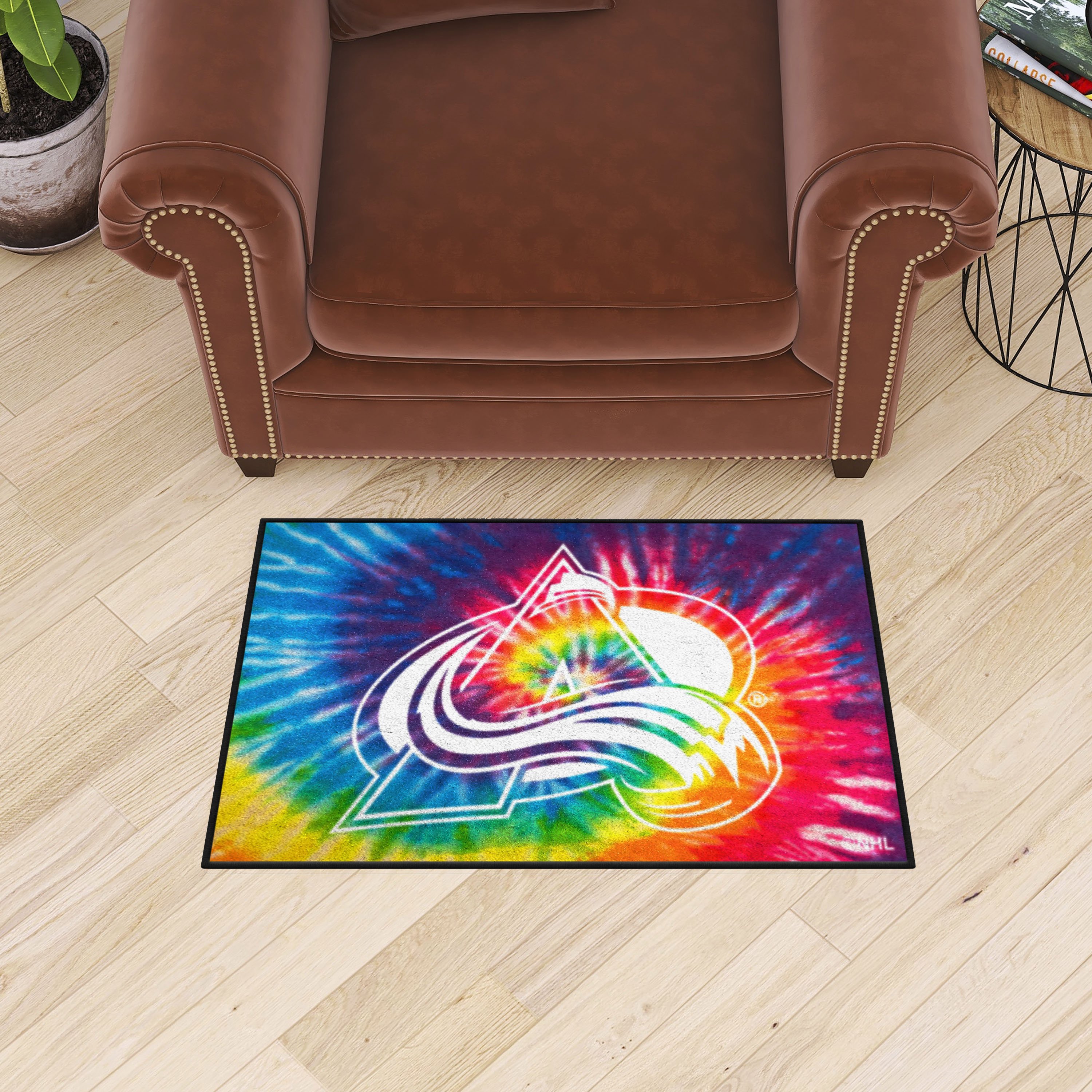 Colorado Avalanche Tie Dye Starter Doormat 19 x 30