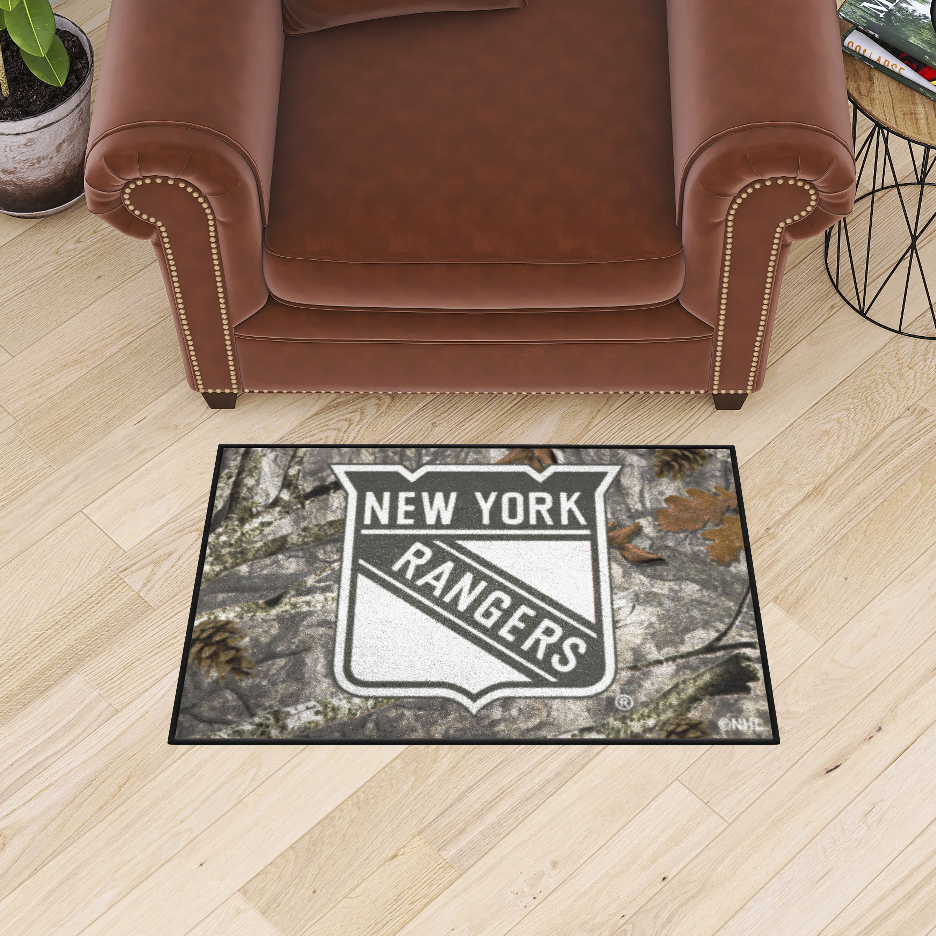 New York Rangers Camo Starter Doormat - 19 x 30