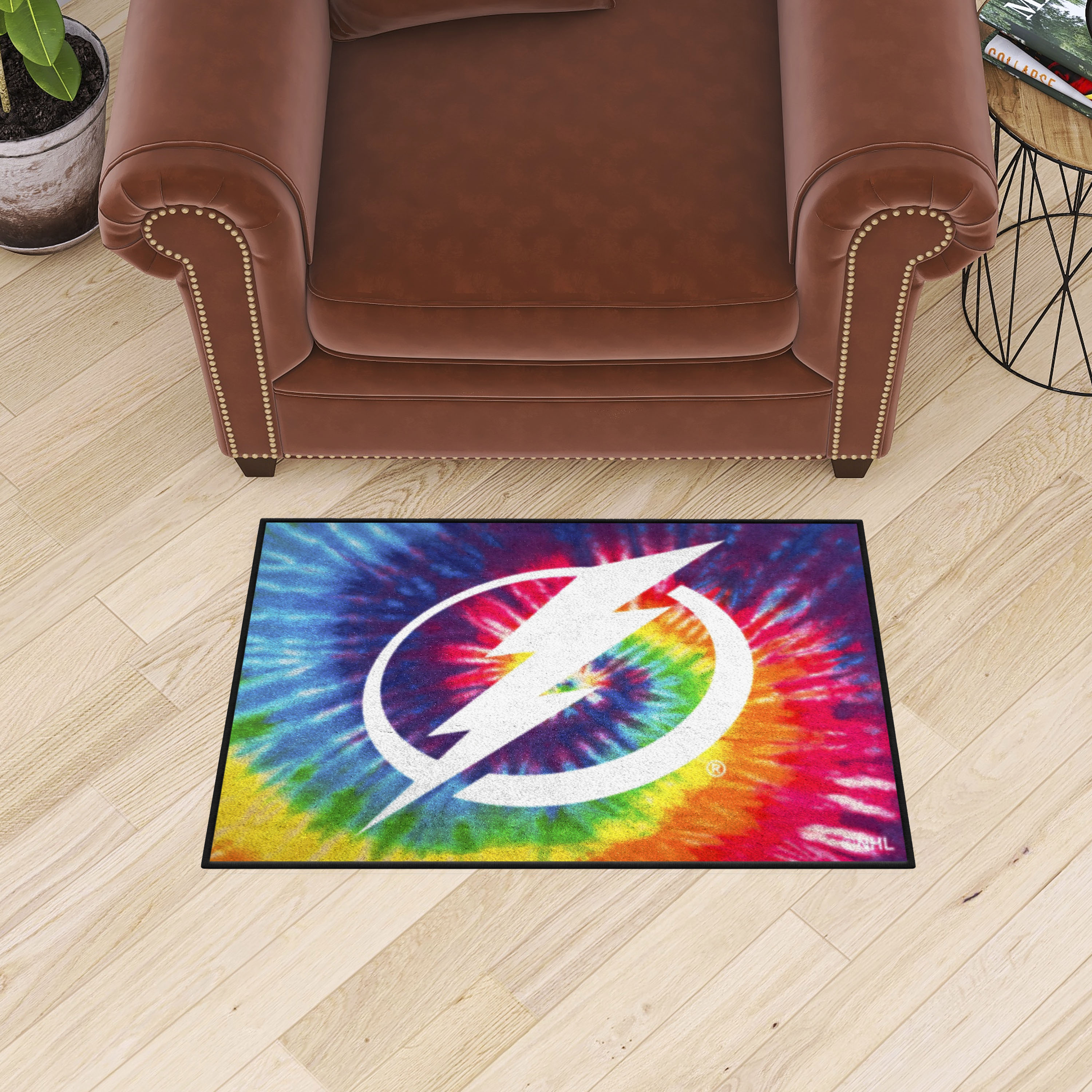 Tampa Bay Lightning Tie Dye Starter Doormat - 19 x 30