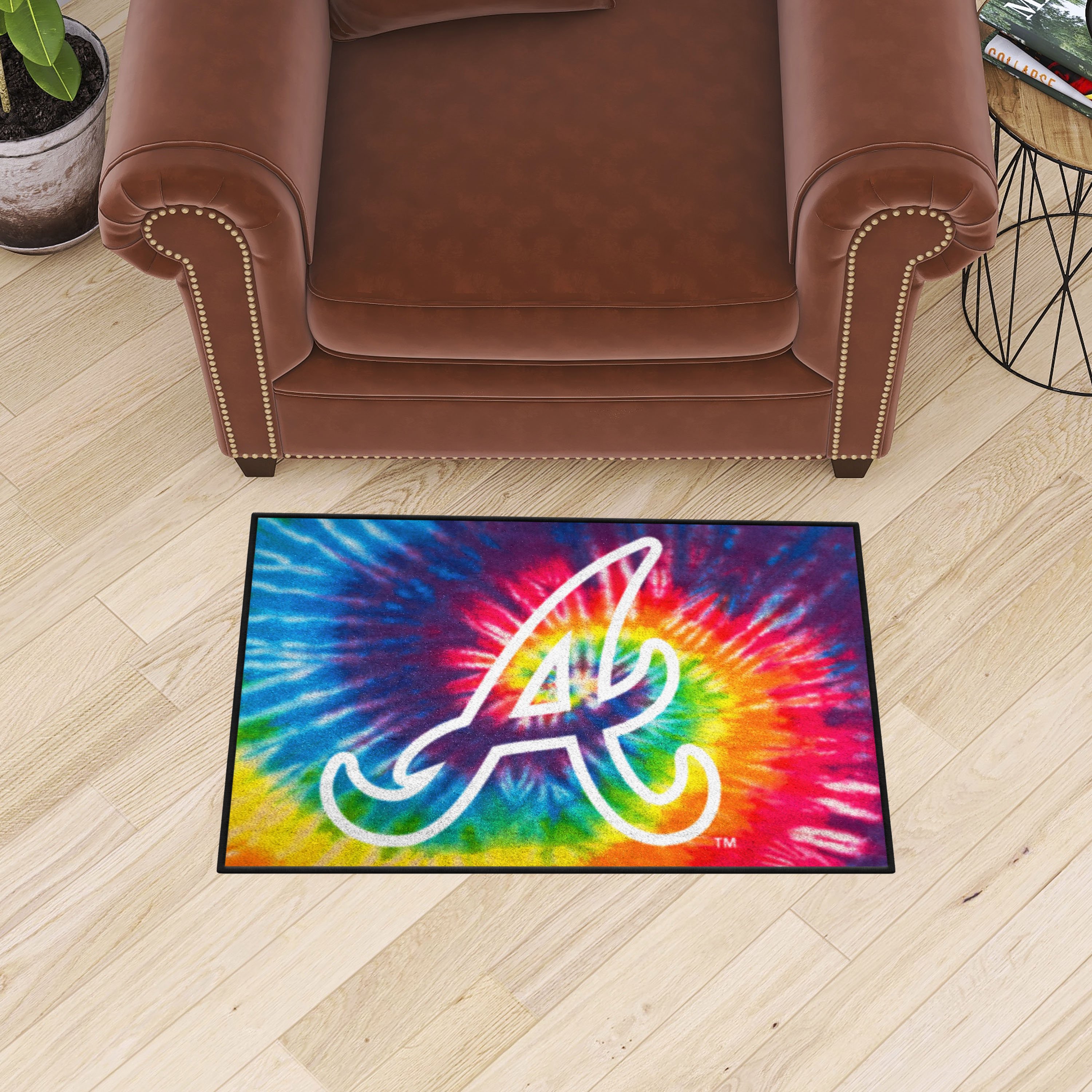 Atlanta Braves Tie Dye Starter Doormat - 19 x 30